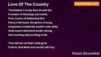 Robert Bloomfield - Love Of The Country