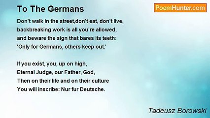Tadeusz Borowski - To The Germans