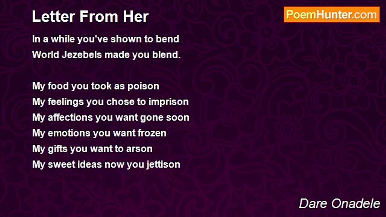 Dare Onadele - Letter From Her