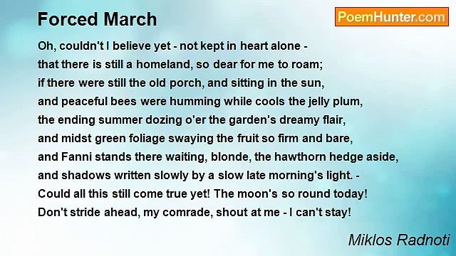 Miklos Radnoti - Forced March