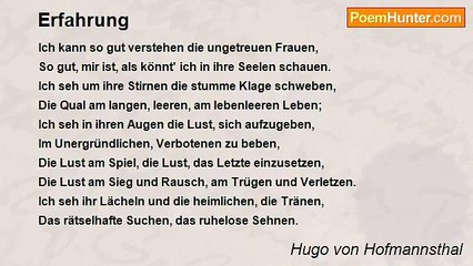 Hugo von Hofmannsthal: Die tiefe Sehnsucht der untreuen Frauen ✨