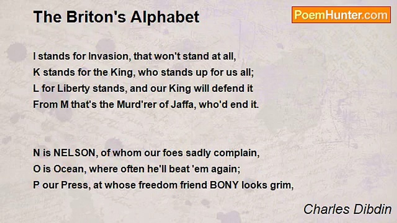 Charles Dibdin - The Briton's Alphabet