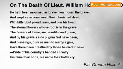 Fitz-Greene Halleck - On The Death Of Lieut. William Howard Allen, Of The American Navy