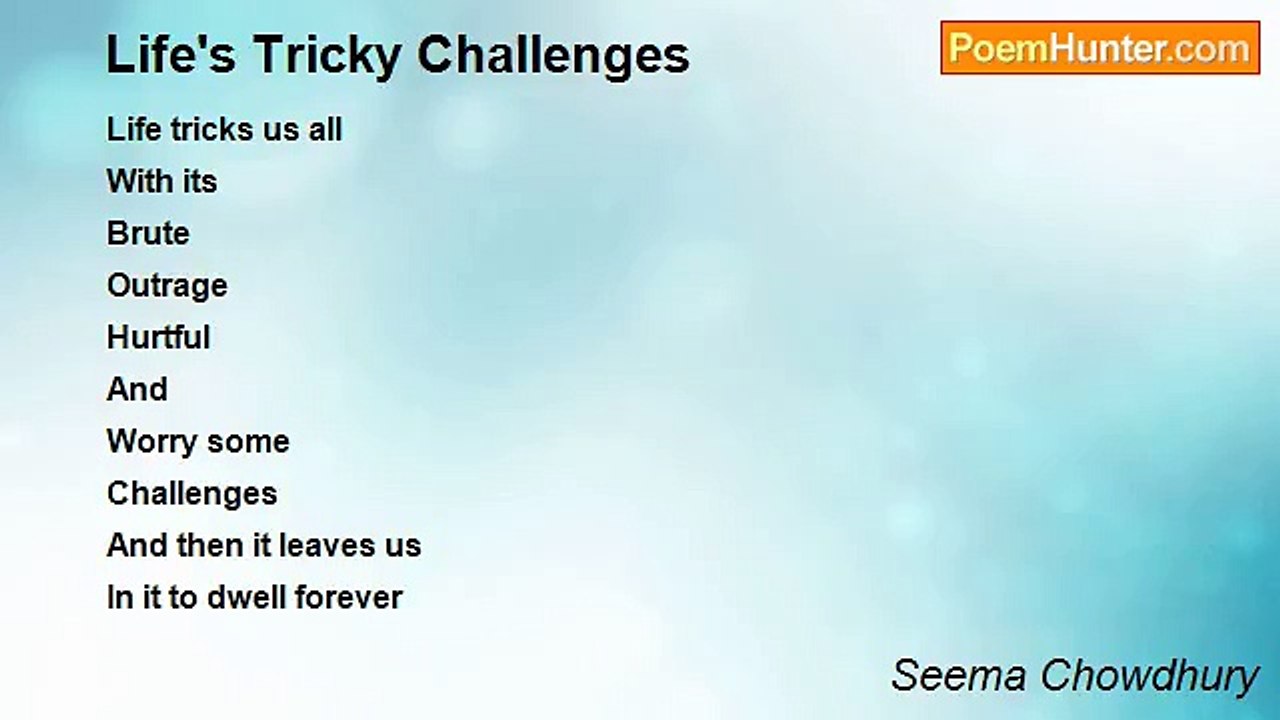 Seema Chowdhury - Life's Tricky Challenges