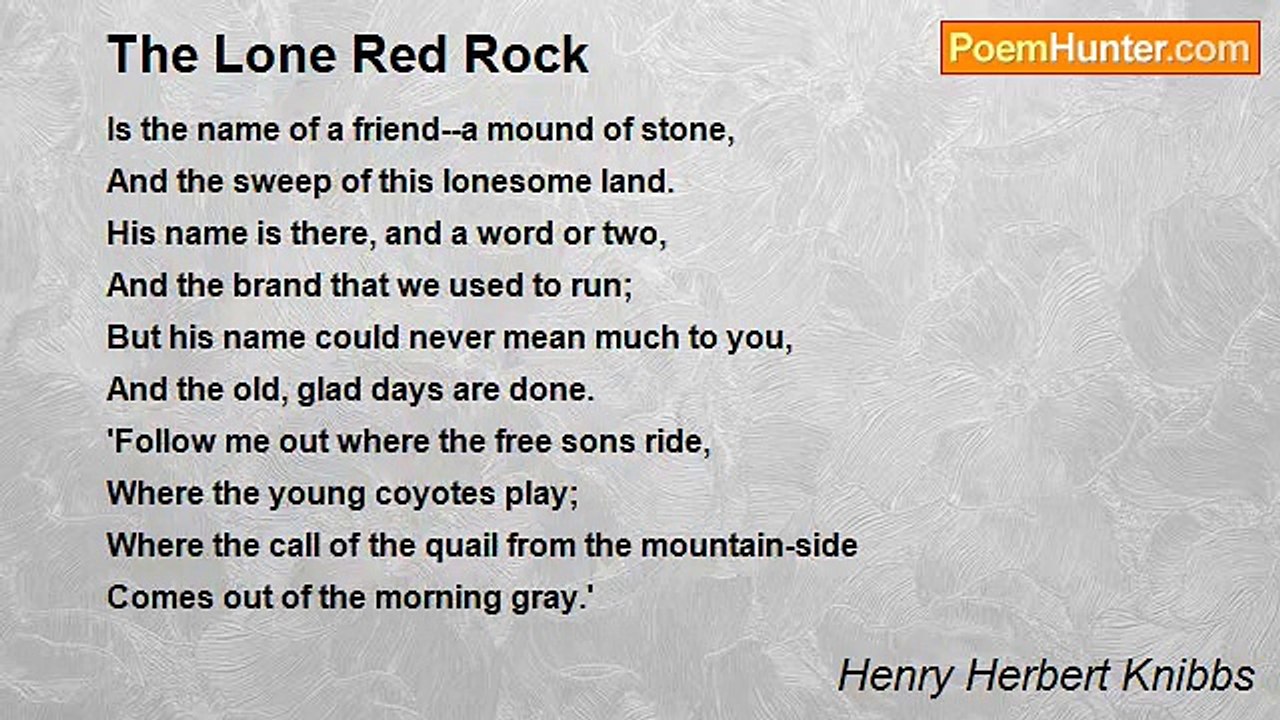Henry Herbert Knibbs - The Lone Red Rock