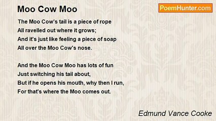 Edmund Vance Cooke - Moo Cow Moo