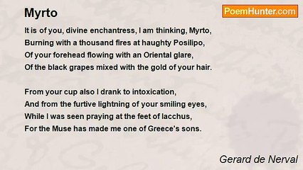 Gerard de Nerval - Myrto