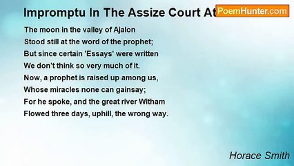 Horace Smith - Impromptu In The Assize Court At Lincoln