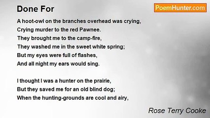 Rose Terry Cooke - Done For