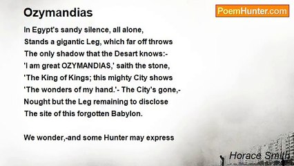 Horace Smith - Ozymandias