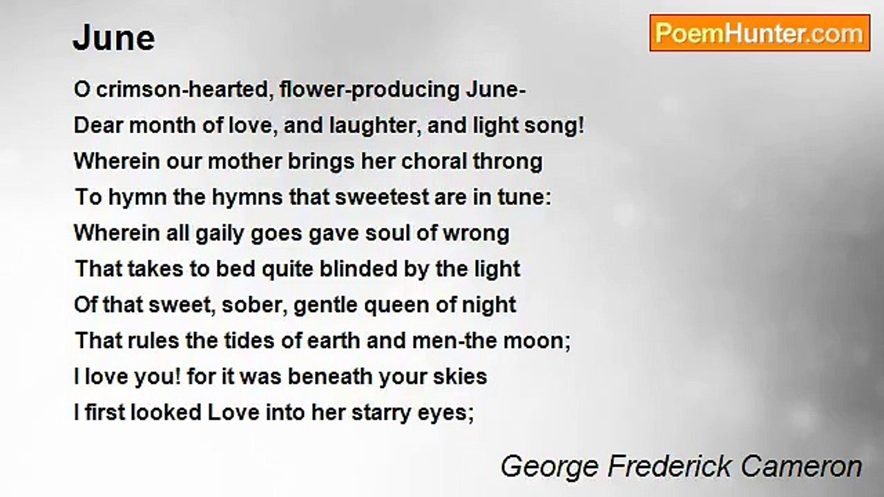 George Frederick Cameron - June