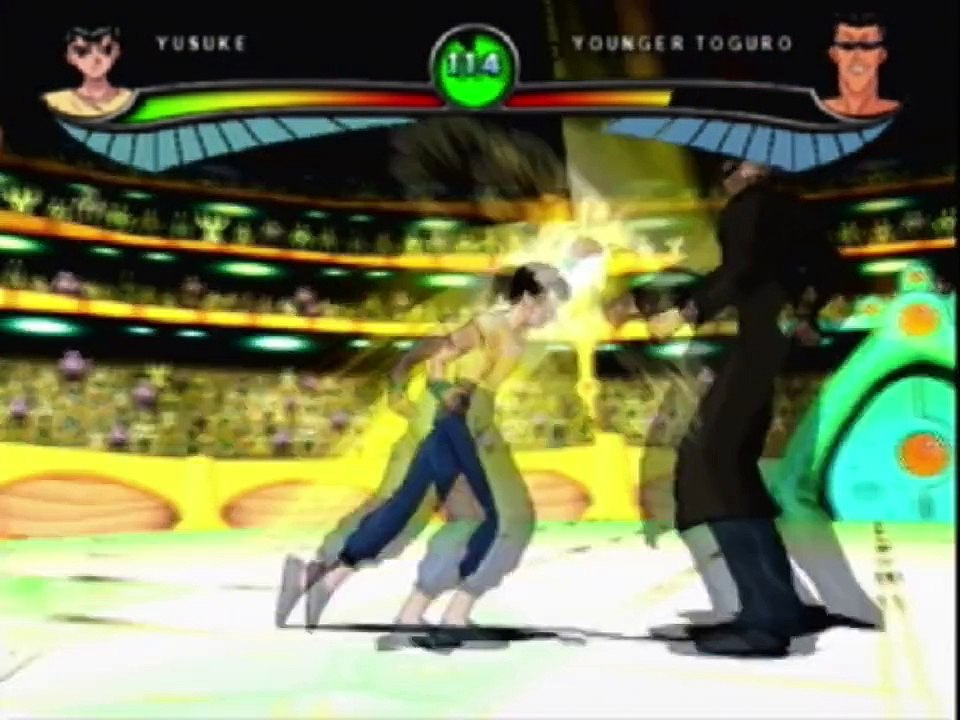 Spirit Detective Yusuke Urameshi VS Demon In A Yu Yu Hakusho Dark Tournament Match / Battle / Fight