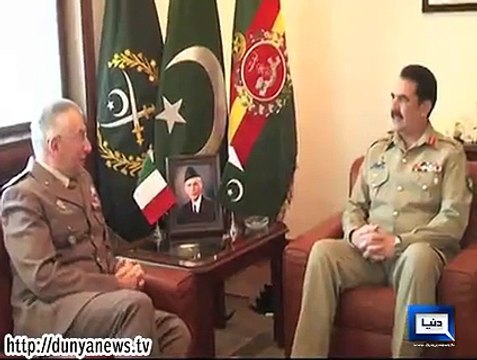Dunya News-Pak army chief meets Italian chief of staff today