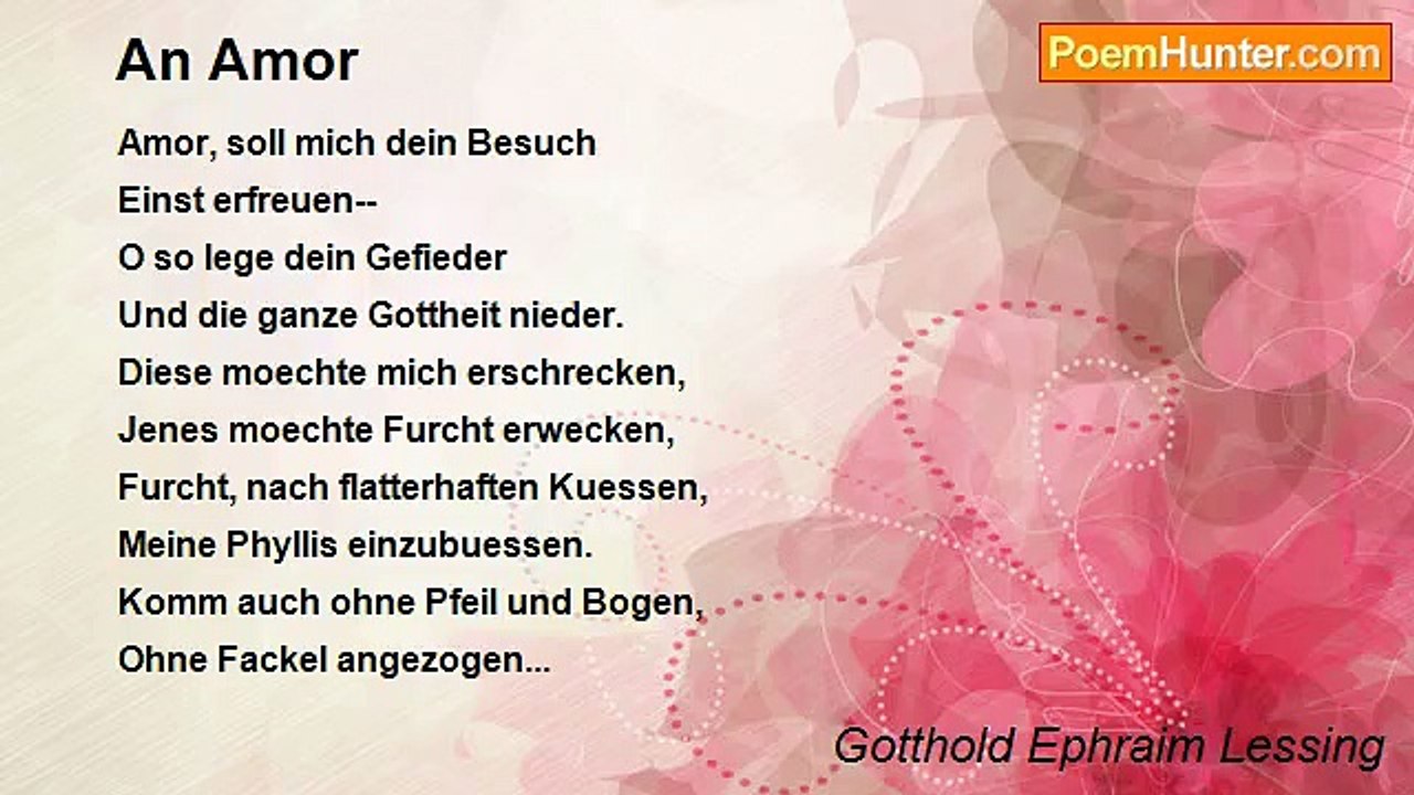 Gotthold Ephraim Lessing - An Amor