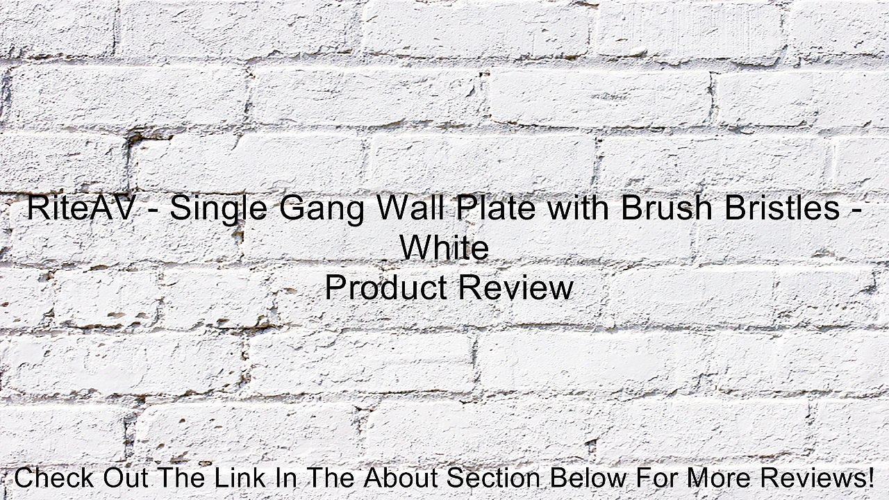 RiteAV - Single Gang Wall Plate with Brush Bristles - White Review