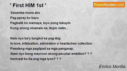 Enrico Morilla - ' First HIM 1st '