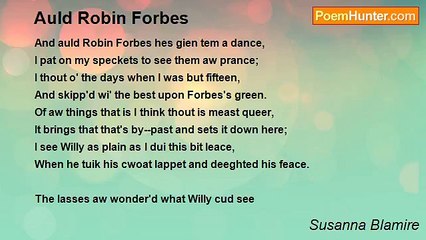 Susanna Blamire - Auld Robin Forbes