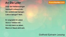 Gotthold Ephraim Lessing - An Die Leier
