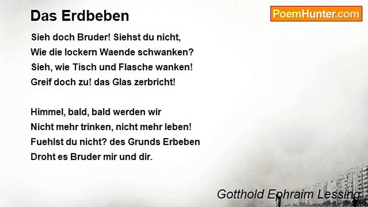 Gotthold Ephraim Lessing - Das Erdbeben