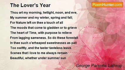 George Parsons Lathrop - The Lover’s Year