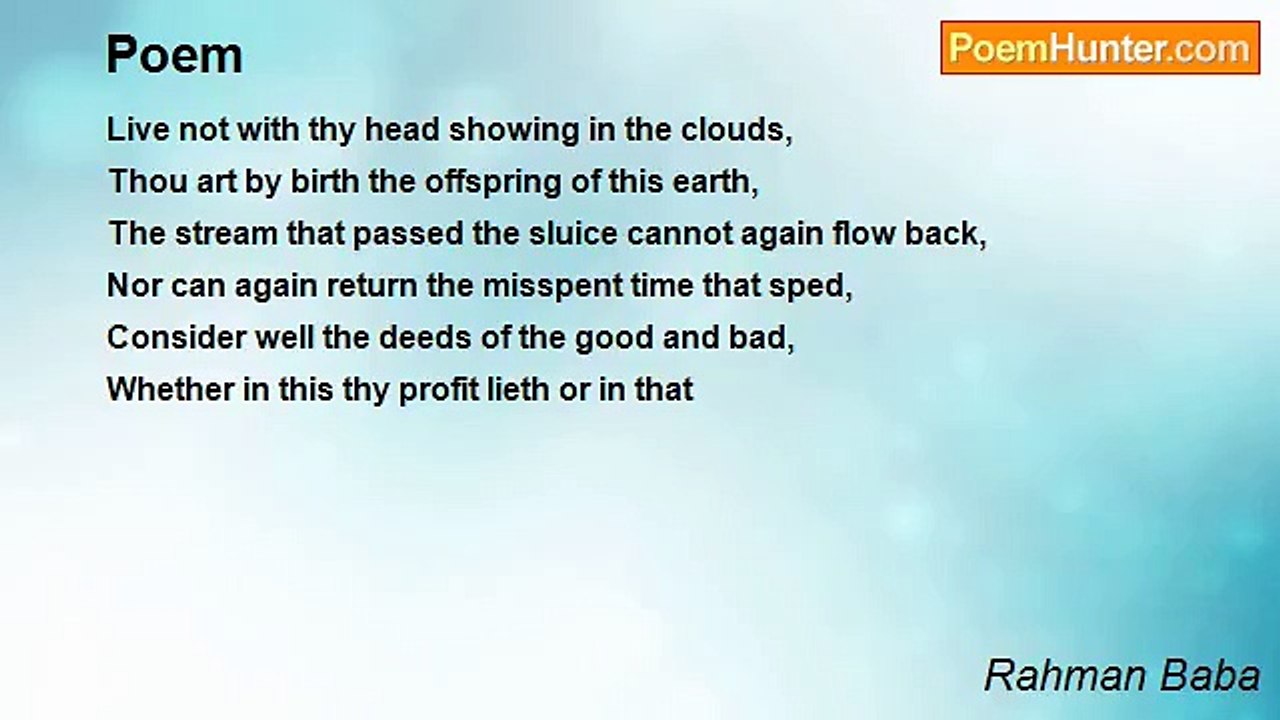 Rahman Baba - Poem