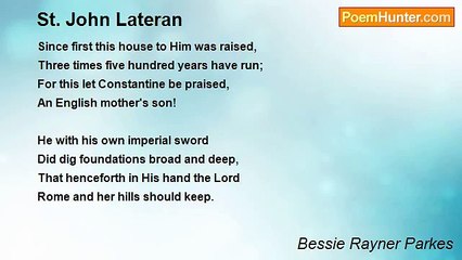 Bessie Rayner Parkes - St. John Lateran