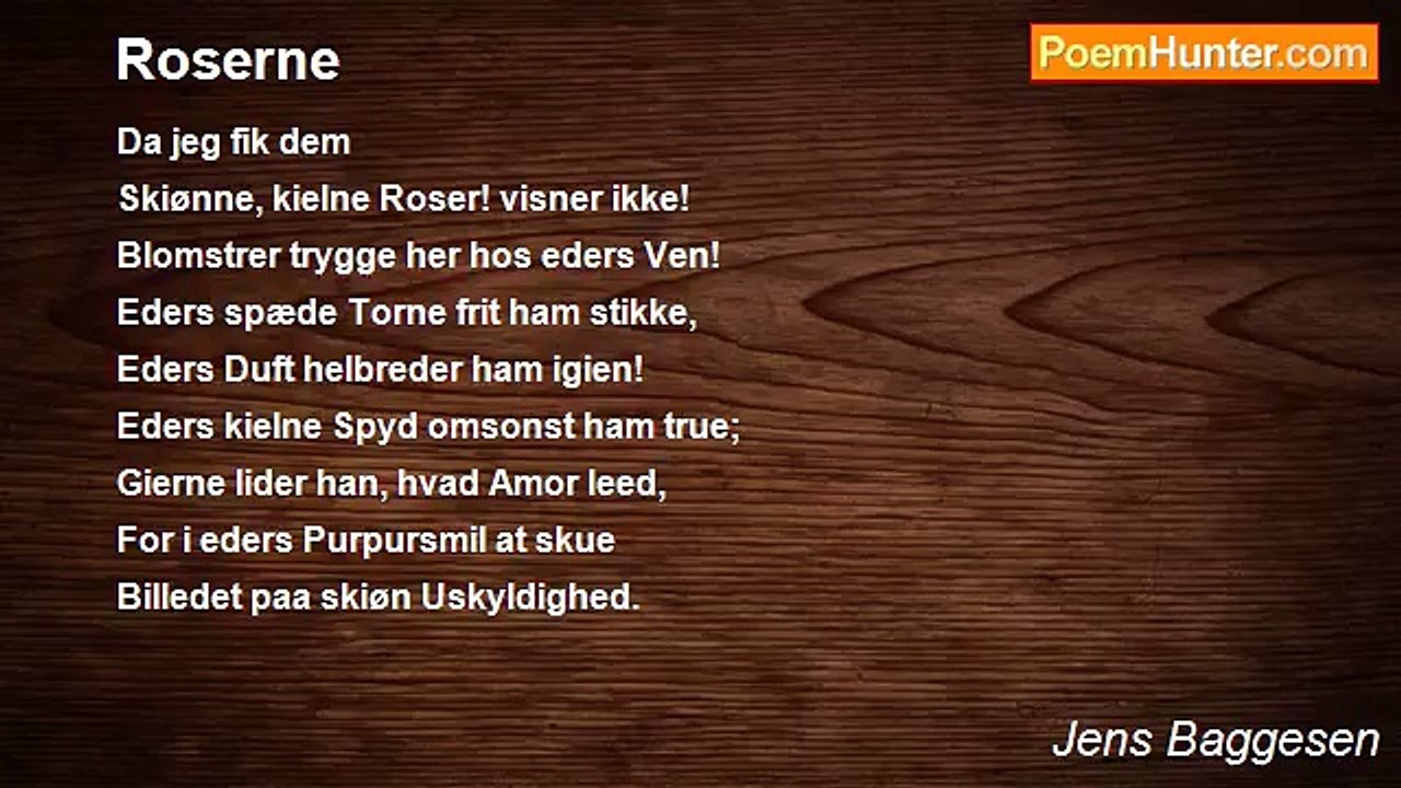 Jens Baggesen - Roserne