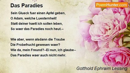 Gotthold Ephraim Lessing - Das Paradies