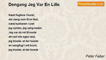 Peter Faber - Dengang Jeg Var En Lille