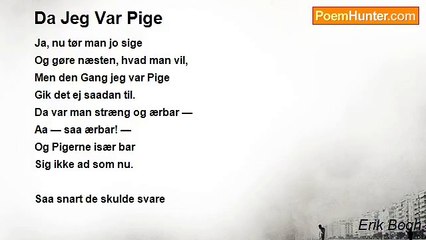 Erik Bogh - Da Jeg Var Pige
