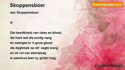 Eugene Marais - Skoppensboer
