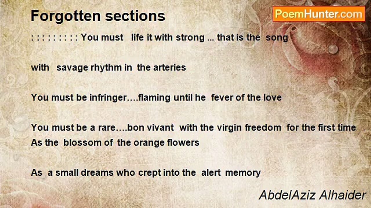 AbdelAziz Alhaider - Forgotten sections