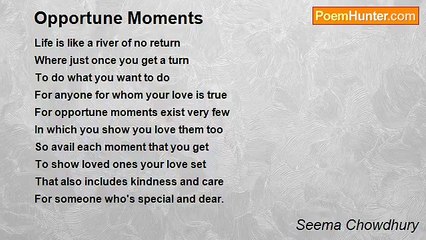 Seema Chowdhury - Opportune Moments