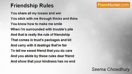 Seema Chowdhury - Friendship Rules