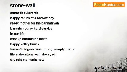 lovita j r morang - stone-wall
