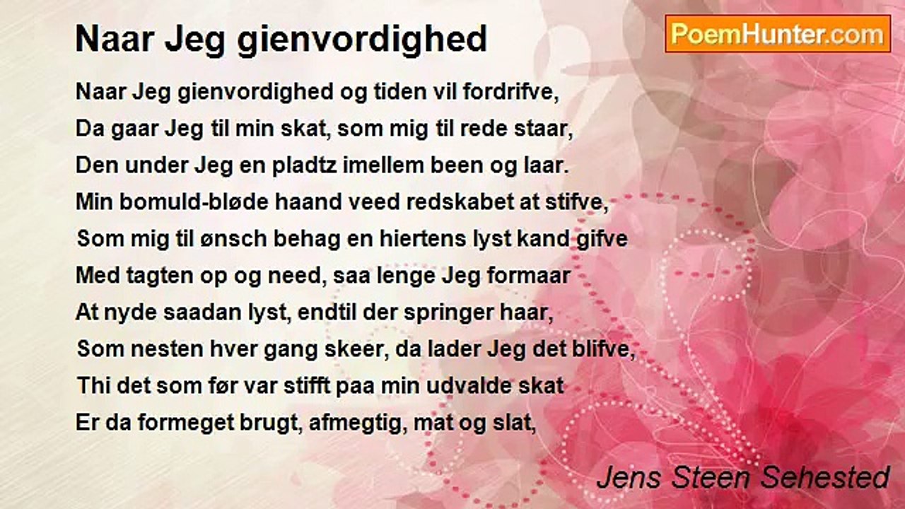 Jens Steen Sehested - Naar Jeg gienvordighed