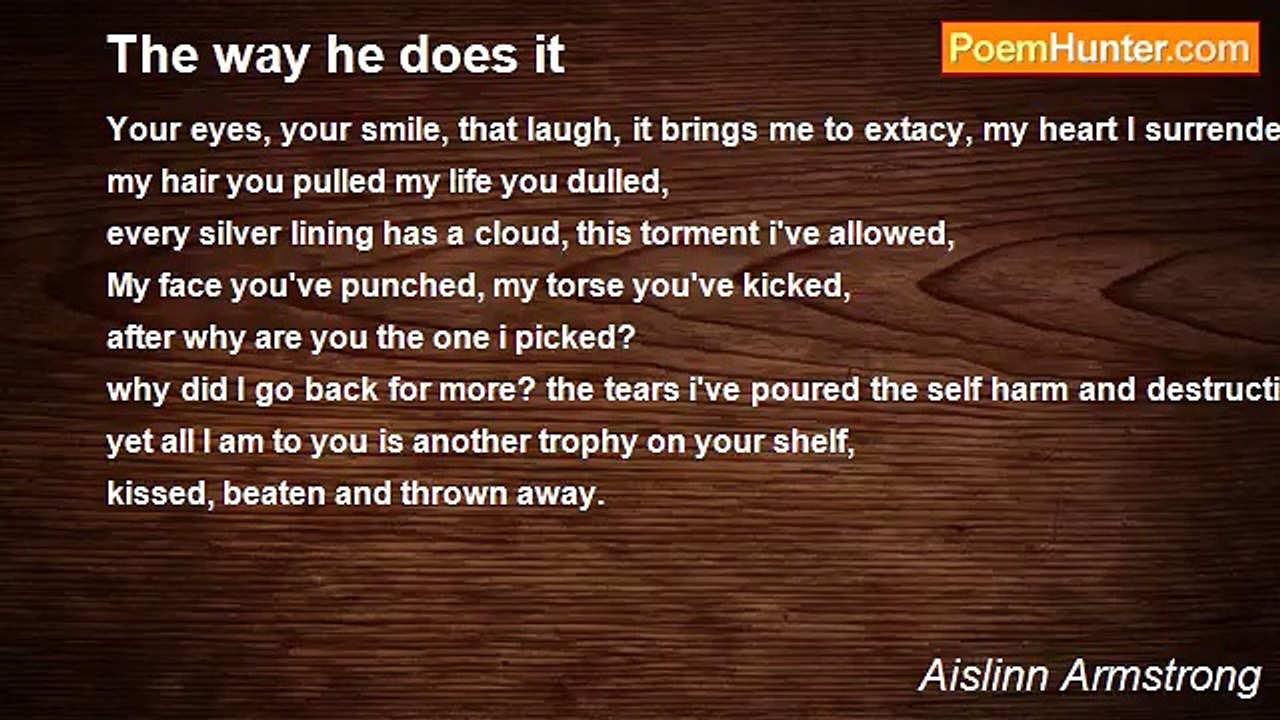 Aislinn Armstrong - The way he does it