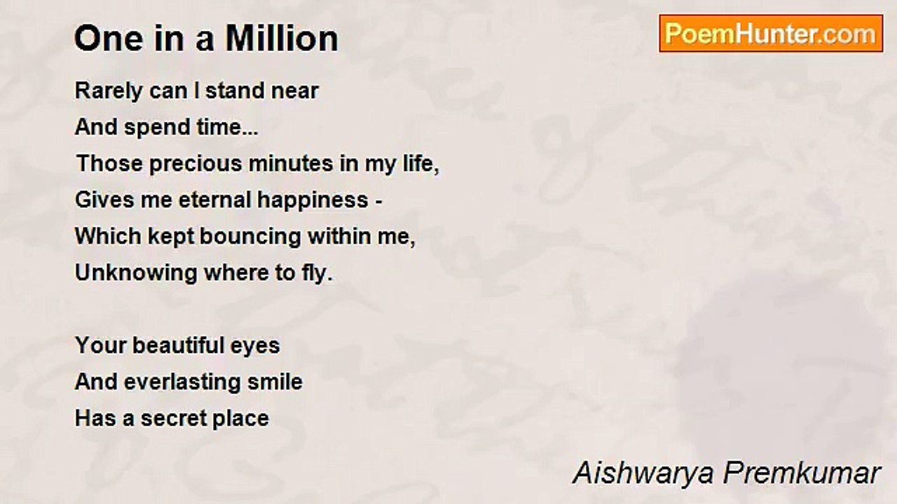 Aishwarya Premkumar - One in a Million