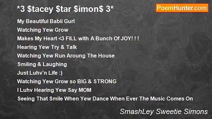 SmashLey Sweetie Simons - *3 $tacey $tar $imon$ 3*