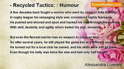 Alessandra Liverani - - Recycled Tactics: : Humour