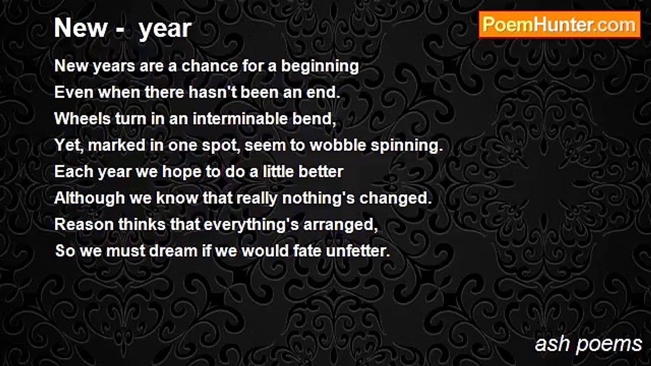 ash poems - New -  year