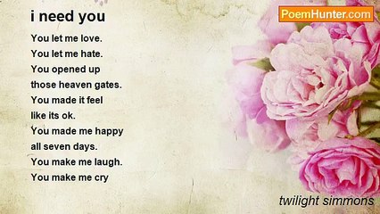 twilight simmons - i need you