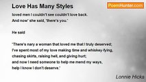 Lonnie Hicks - Love Has Many Styles
