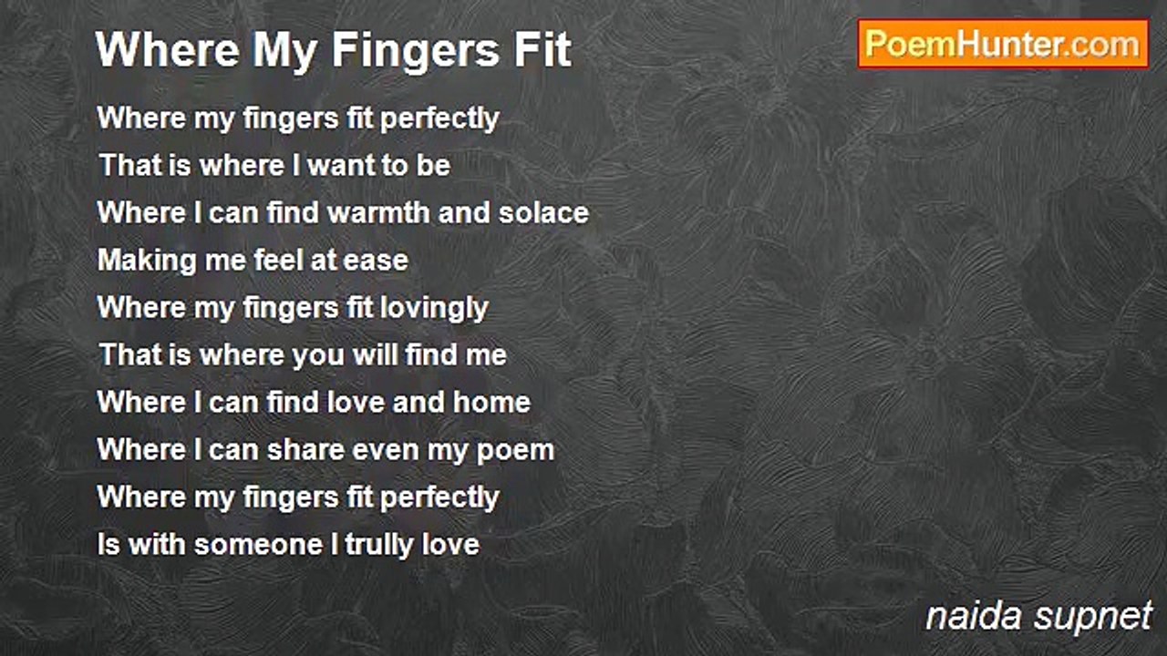naida supnet - Where My Fingers Fit