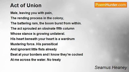 Seamus Heaney - Act of Union