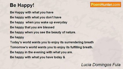 Lucia Domingos Fula - Be Happy!
