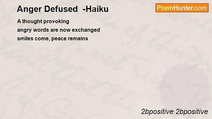 2bpositive 2bpositive - Anger Defused  -Haiku