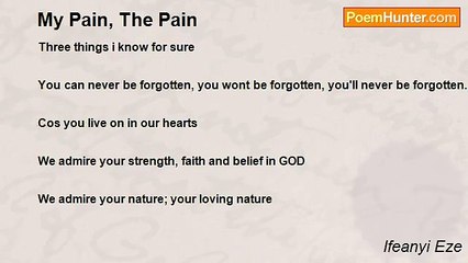 Ifeanyi Eze - My Pain, The Pain