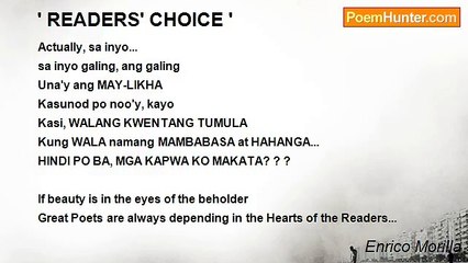 Enrico Morilla - ' READERS' CHOICE '