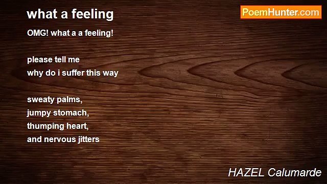 HAZEL Calumarde - what a feeling